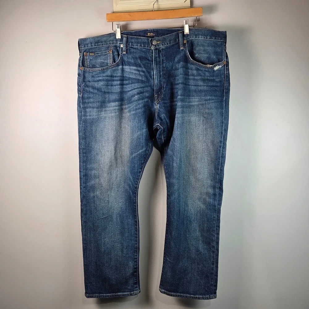 Polo Ralph Lauren Jeans Men 40x30 Blue Hampton Relaxed Straight 710781459001